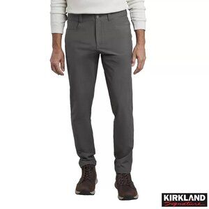 Kirkland Signature Men’s Stretch Tech Pants Gray, Size 32x34 (New)
